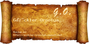 Göckler Orsolya névjegykártya